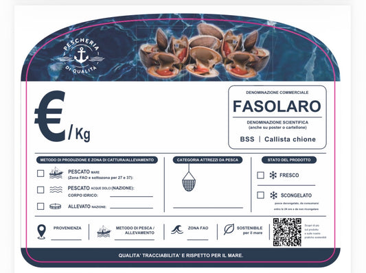 Cartellino fasolaro con qr code