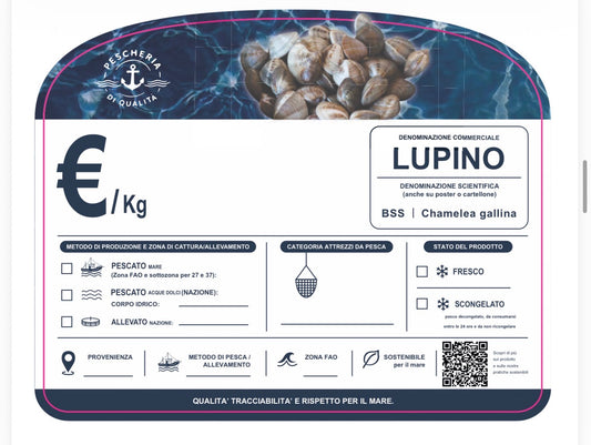 Cartellino lupino con qr code