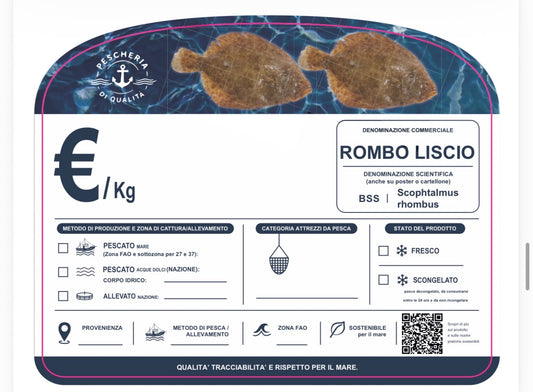 Cartellino rombo liscio con qr code