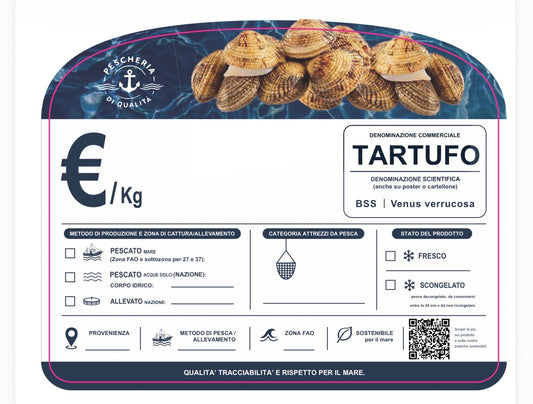 Cartellino tartufo con qr code