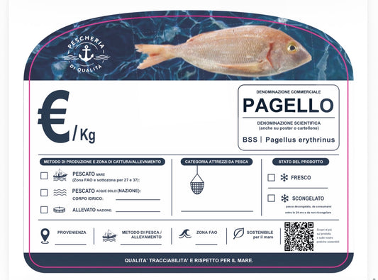 Cartellino pagello con qr code