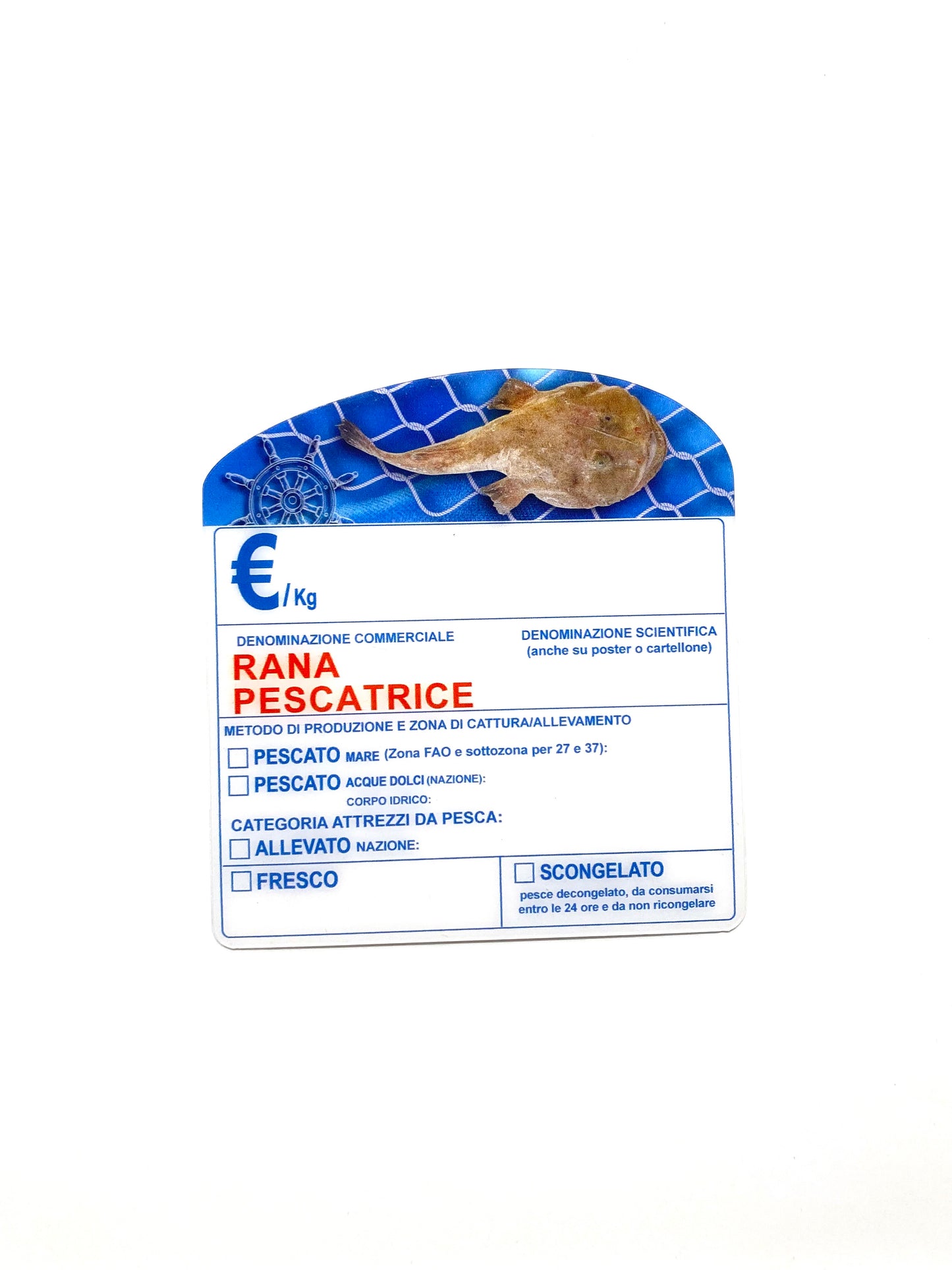 Cartellino rana pescatrice