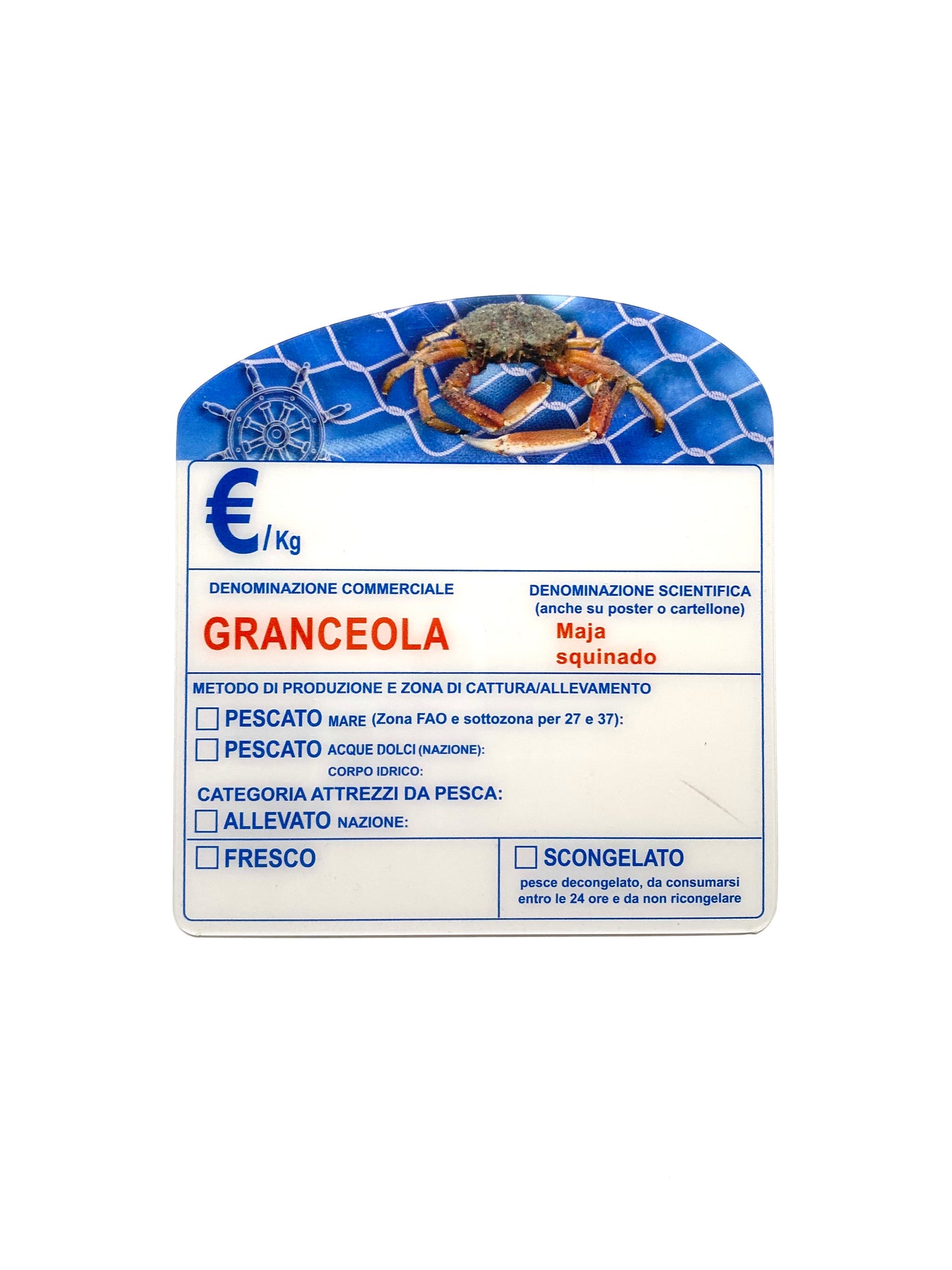 Cartellino granceola