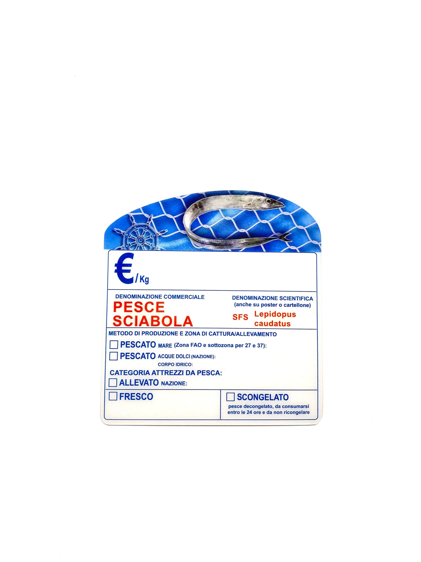 Cartellino pesce sciabola