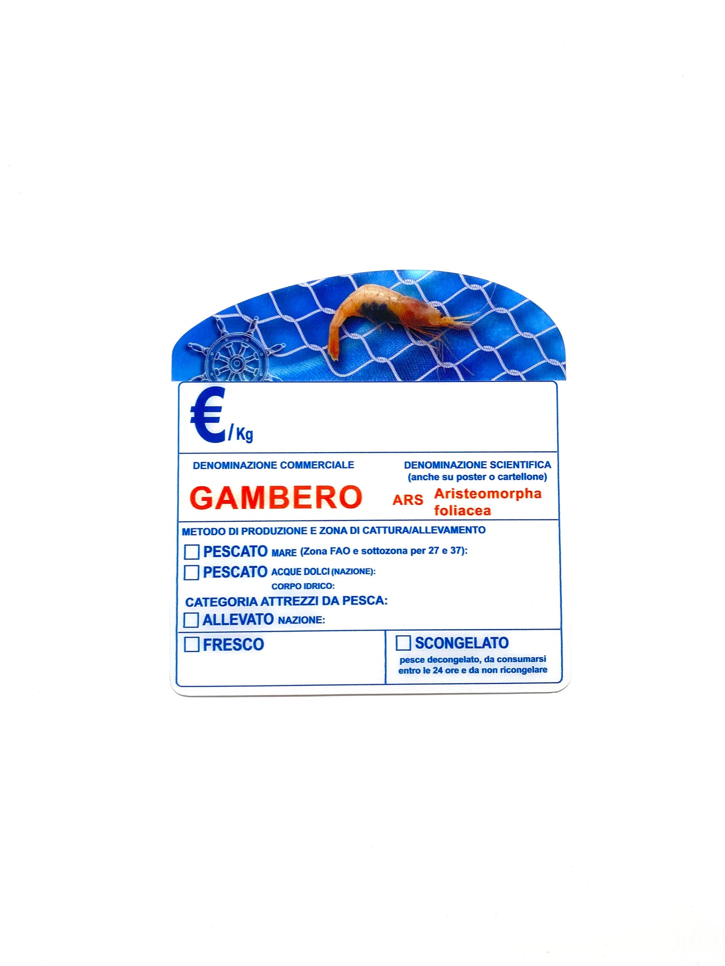 Cartellino gambero